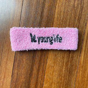 Younglife Pink Terrycloth Head Sweatband